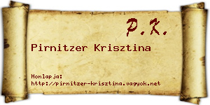 Pirnitzer Krisztina névjegykártya